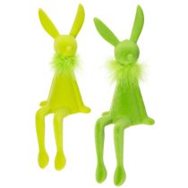 Article Décoration de Pâques : Lapin assis en plastique, 27 cm, lot de 2.