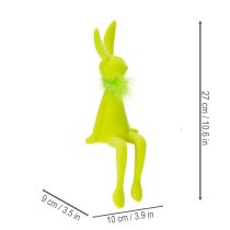 Article Décoration de Pâques : Lapin assis en plastique, 27 cm, lot de 2.