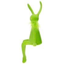 Article Lapin de Pâques décoratif à poser sur une étagère, 36 cm, lot de 2, idéal pour les décorations printanières festives.