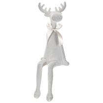 Article Figurine de Noël renne à longues pattes, à poser sur une étagère, 54 cm
