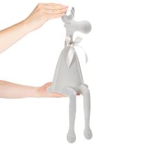 Article Figurine de Noël renne à longues pattes, à poser sur une étagère, 54 cm