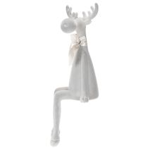 Article Figurine de Noël renne à longues pattes, à poser sur une étagère, 54 cm