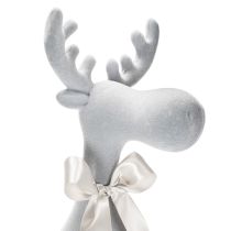 Article Figurine décorative d'élan floqué avec nœud, à poser sur une étagère, 80 cm