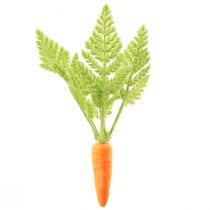 Article Carotte déco carottes floquées orange vert H23cm 8 pcs