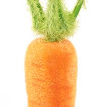 Article Carotte déco carottes floquées orange vert H23cm 8 pcs