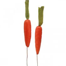 Article Carottes décoratives, décoration de Pâques, carottes sur fil, légumes artificiels orange, vert H11cm 36 pcs