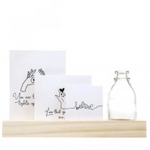 Porte carte bois Porte photo bois mini vase 25×7.5×12cm