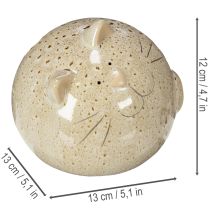 Article Figurine décorative de chat en céramique, forme ronde, pour salon ou chambre, 13 cm, lot de 2