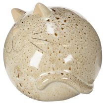 Article Figurine décorative de chat en céramique, forme ronde, idéale pour le salon ou la chambre, 13 cm