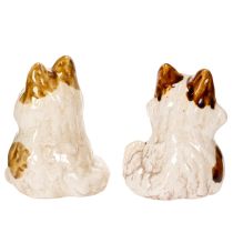 Article Figurines décoratives de chats en céramique, figurines d'animaux amusantes pour la décoration du salon, 8 cm, lot de 4
