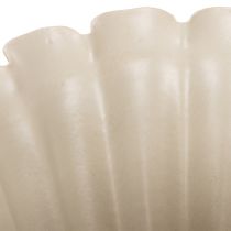 Article Bol, gobelet, calice de fleur, décor couleur crème, 9 cm