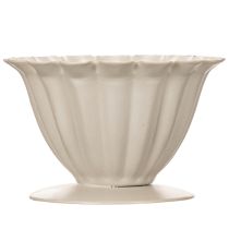 Article Bol, gobelet, calice de fleur, décor couleur crème, 9 cm
