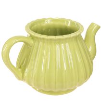 Article Jardinière théière décorative en céramique rose vert 19,5×13,5×11cm 2 pcs