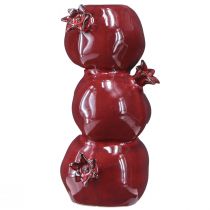 Article Vase en céramique fleur de grenade rouge foncé H23,5cm