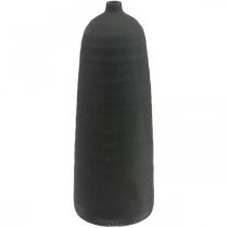Vase en Céramique Vase Déco Noir Vase de Sol Ø18cm H48cm