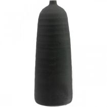 Vase en Céramique Vase Déco Noir Vase de Sol Ø18cm H48cm