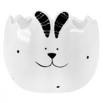 Article Oeufs de Pâques en céramique pot de fleur décoratif Pâques avec lapin de Pâques 7,5 cm 4pcs