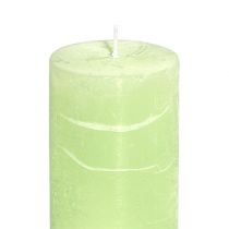 Article Bougie Vert Citron​​​​​​​ Vert clair 50×100mm couleur unie 4 pcs