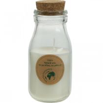 Bougie dans un verre lanterne en cire de soja Bougie de soja blanche H12cm