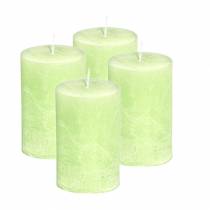 Article Bougie vert citron couleur unie 60mm x 80mm 4 pcs