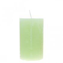 Article Bougies piliers unies vert lime​​​​​​​ 60×100mm 4 pcs
