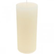 Bougies piliers colorées blanc crème 85×200mm 2pcs