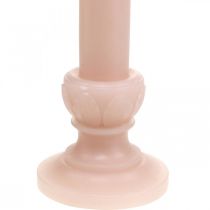 Bougie tige décorative rose nostalgie bougie cire couleur unie 25cm