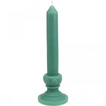 Article Bougie déco bougie rétro décoration de table en cire vert 25cm