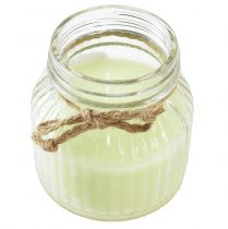 Article Bougie parfumée dans un verre citronnelle pomme vert liège H11,5cm