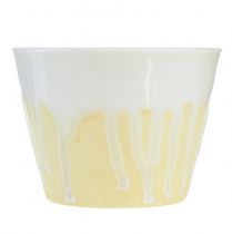 Article Bougie citronnelle en pot céramique jaune crème Ø8,5cm