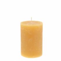 Article Bougies unies couleurs miel 70×100mm 4 pcs
