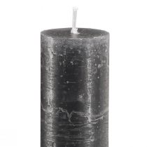 Article Bougies en bougies bâton de couleur unie anthracite 34x300 4 pcs