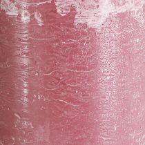 Article Bougies piliers roses, aspect marbre rose antique, 85 × 200 mm, lot de 2, pour la décoration et les cadeaux