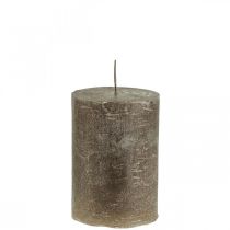 Article Bougies piliers bougies de couleur unie cuivre 70x100mm 4 pcs