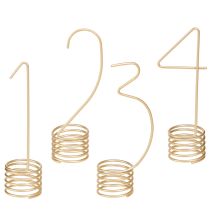 Article Décoration de bougies chiffres de l&#39;Avent 1-4 métal doré mat H10cm 4 pcs