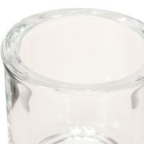 Article Pot en verre pour bougie Mini seau en verre Transparent Ø6,5cm H6cm 6pcs