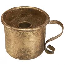 Article Bougeoir coupe bâton doré bougeoir vintage Ø9cm H8cm