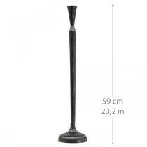 Bougeoir Bougeoir Noir Métal Ø13cm H59cm