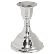 Article Bougeoir métal argenté bougeoir bâton H9,5cm 2pcs