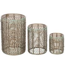 Article Porte-bougies en métal, porte-bougies chauffe-plat Ø8/10/13 cm, lot de 3