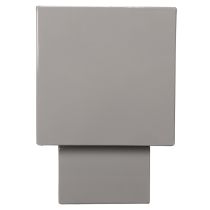 Article Pot de fleurs cubique gris avec socle pour une décoration moderne, 22 cm