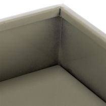 Article Pot de fleurs cubique vert, 22 cm, avec support surélevé