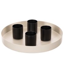 Article Porte-bougie magnétique, finition mate, 4 cm, lot de 4