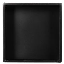 Article Pot de fleurs cubique noir avec socle, style moderne, 22 cm