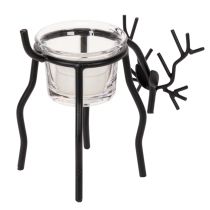 Article Porte-bougie renne avec verre pour bougie chauffe-plat, 15 cm