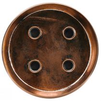 Article Bougeoir bol pour 4 bougies bâtons aspect antique bronze Ø22cm