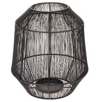 Article Bougeoir noir, lanterne décorative, panier en fil de fer, Ø 24 cm, H 28 cm