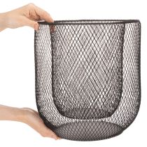 Article Bougeoir en fil de fer noir, Ø 28,5/18 cm, lot de 2
