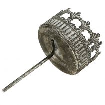 Article Bougeoir argent antique Ø7cm H12cm 4pcs