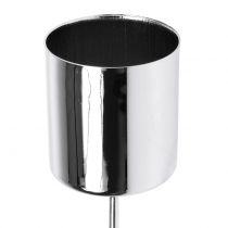 Article Bougeoir argent pour bougies bâtons Ø3,5cm 4 pcs